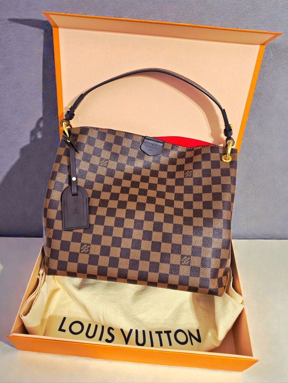 Louis Vuitton Graceful PM Shoulder Bag Damier Ebene Full Set - Picture 4 of 17